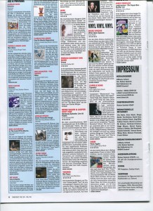 Rezension zu Debüt Album im Magazin "in music" Ausgabe März/April
